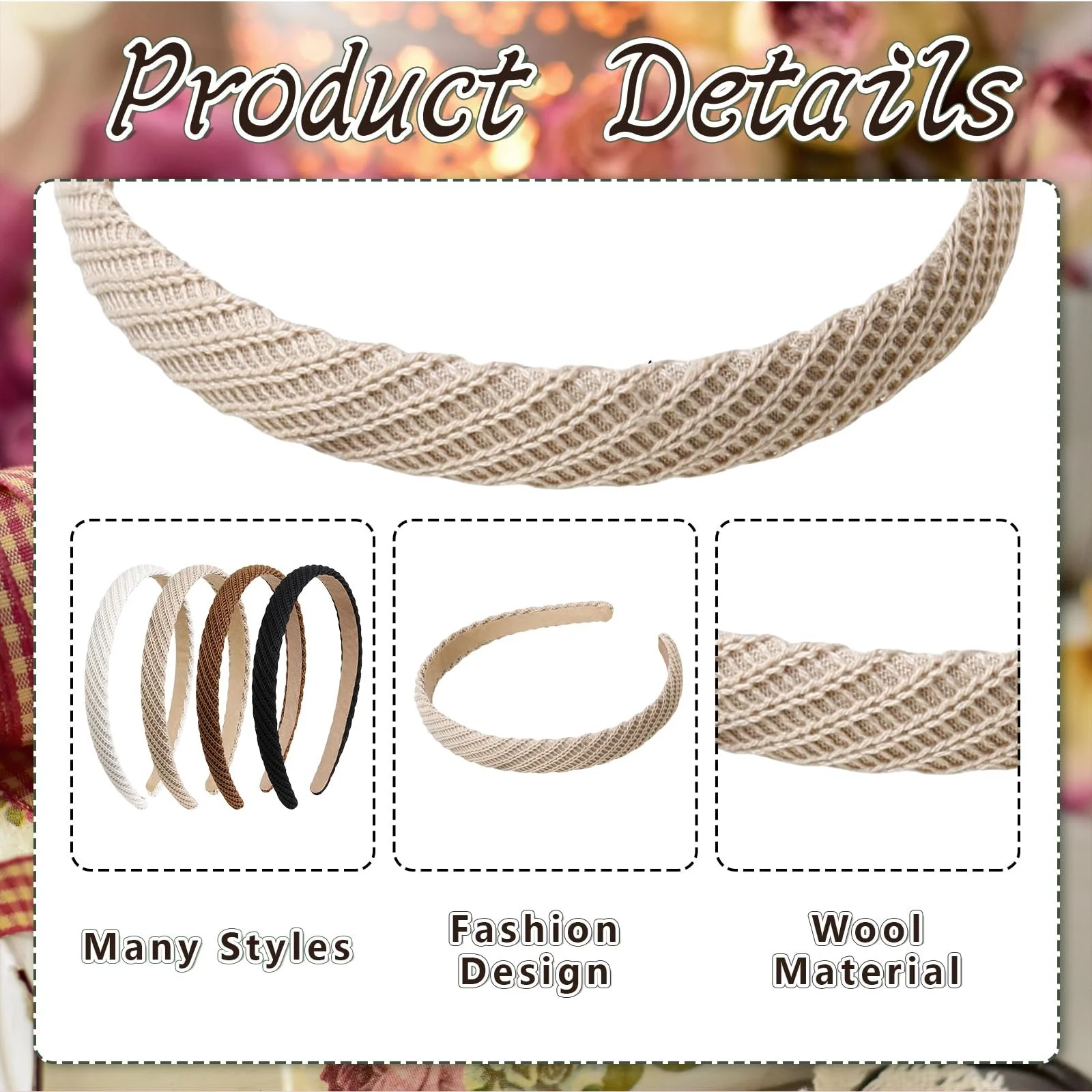 Набір модних обручів на голову 4 шт., фото №3