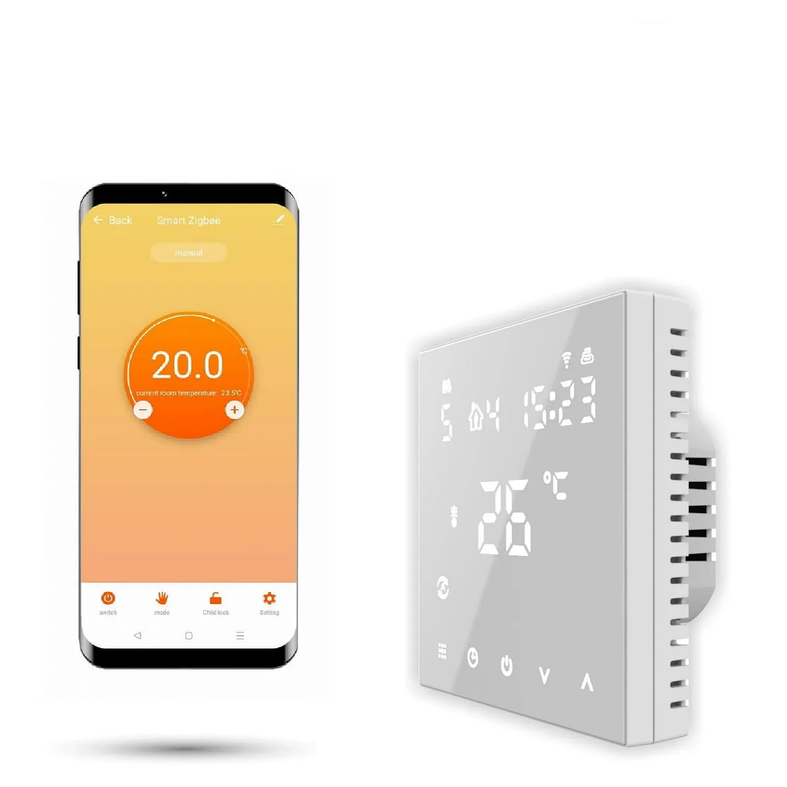 Терморегулятор для теплого пола Automat-on PRO2 Tuya SmartLife WiFi белый, фото №1