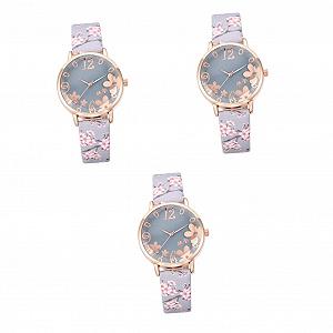 Годинник жіночий VALICLUD з візерунком квітки сливи, кварцовий - Фото 1