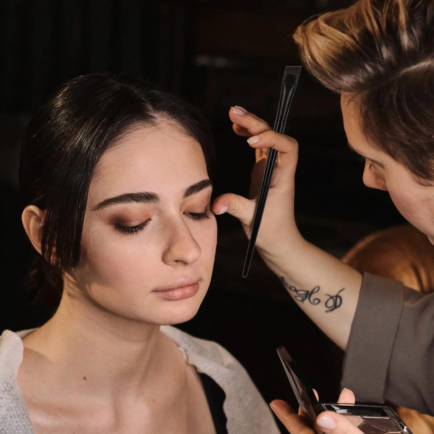 Кисти для подводки Multifunctional Angled Flat Fine Thin Eye, фото №6