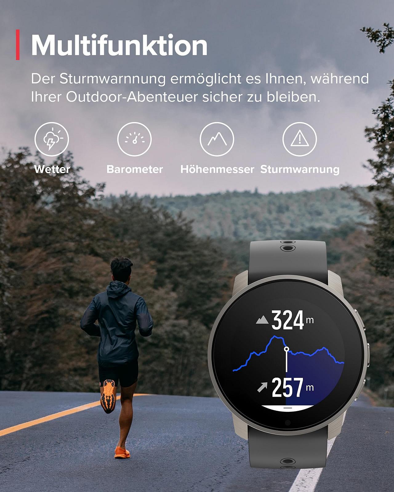 Смартгодинник SUUNTO 9 Peak Multisport, міцний вуличний, екран із сапфірового скла, водонепроникний 100 м, легкий і тонкий, точний GPS, тривалий час автономної роботи, вимірювання пульсу на зап'ясті, фото №6