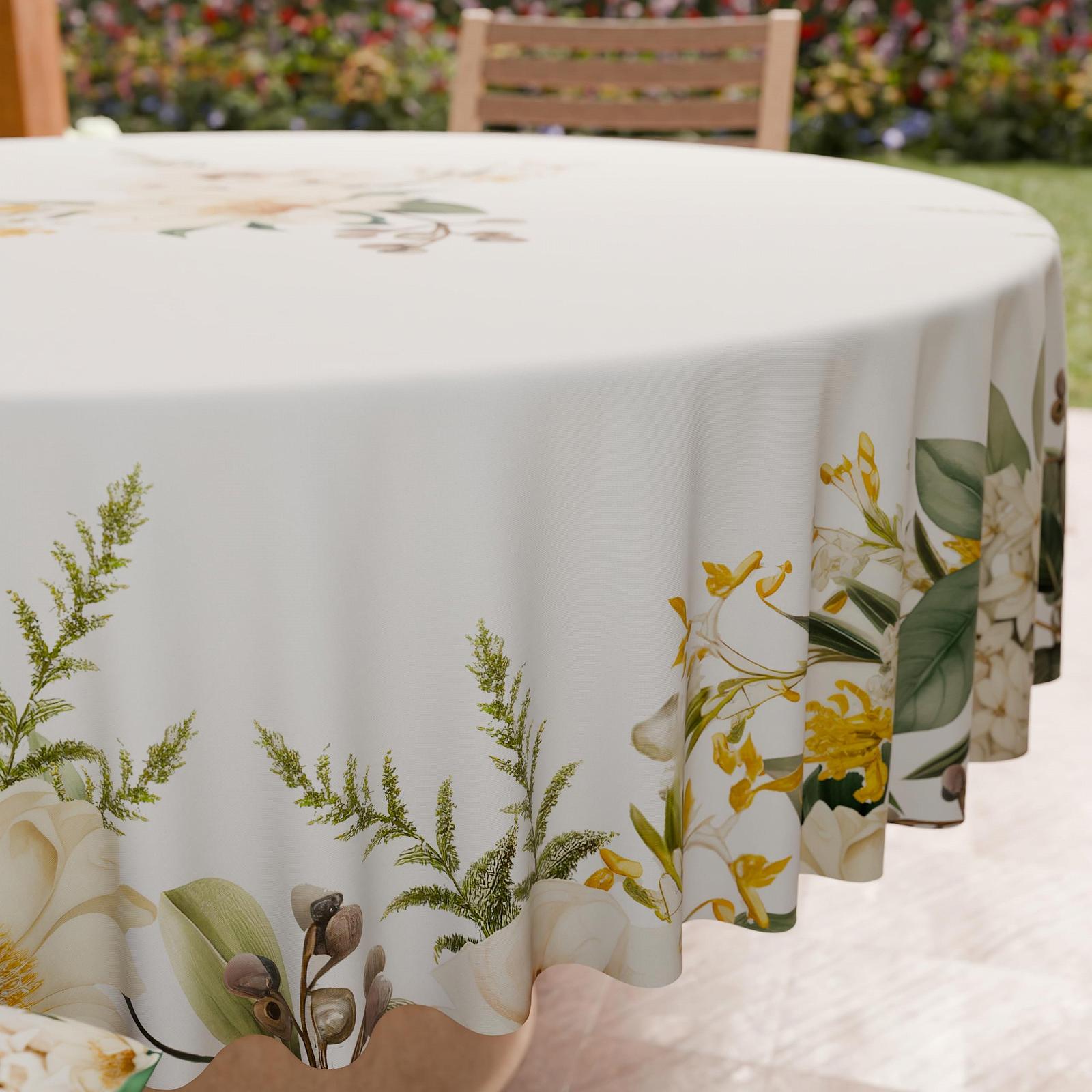 Скатертина PETTI Artigiani Italiani Botanical Мікрофібра Кругла Діаметр 180 см, фото №5