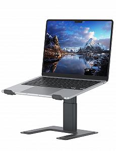 Подставка для ноутбука ALASHI, регулируемая высота, эргономичная, алюминиевая, металлическая, совместима с ноутбуками 10-15.6 дюймов, серая - Фото 1