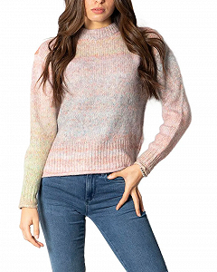 Пуловер ONLGRACE LIFE L/S PULLOVER EX KNT 15231323-Pink Nectar-Detail:W. MELANGE ONLY S - Фото 1
