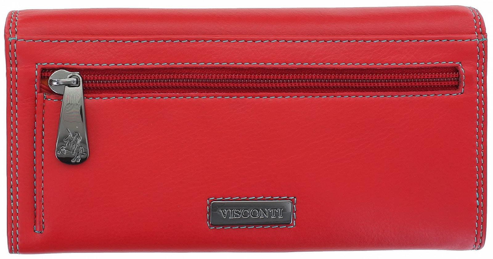 Кошелек Visconti Rio Женский Мягкая Кожа Блокировка RFID R11 Красный/Румба, фото №4