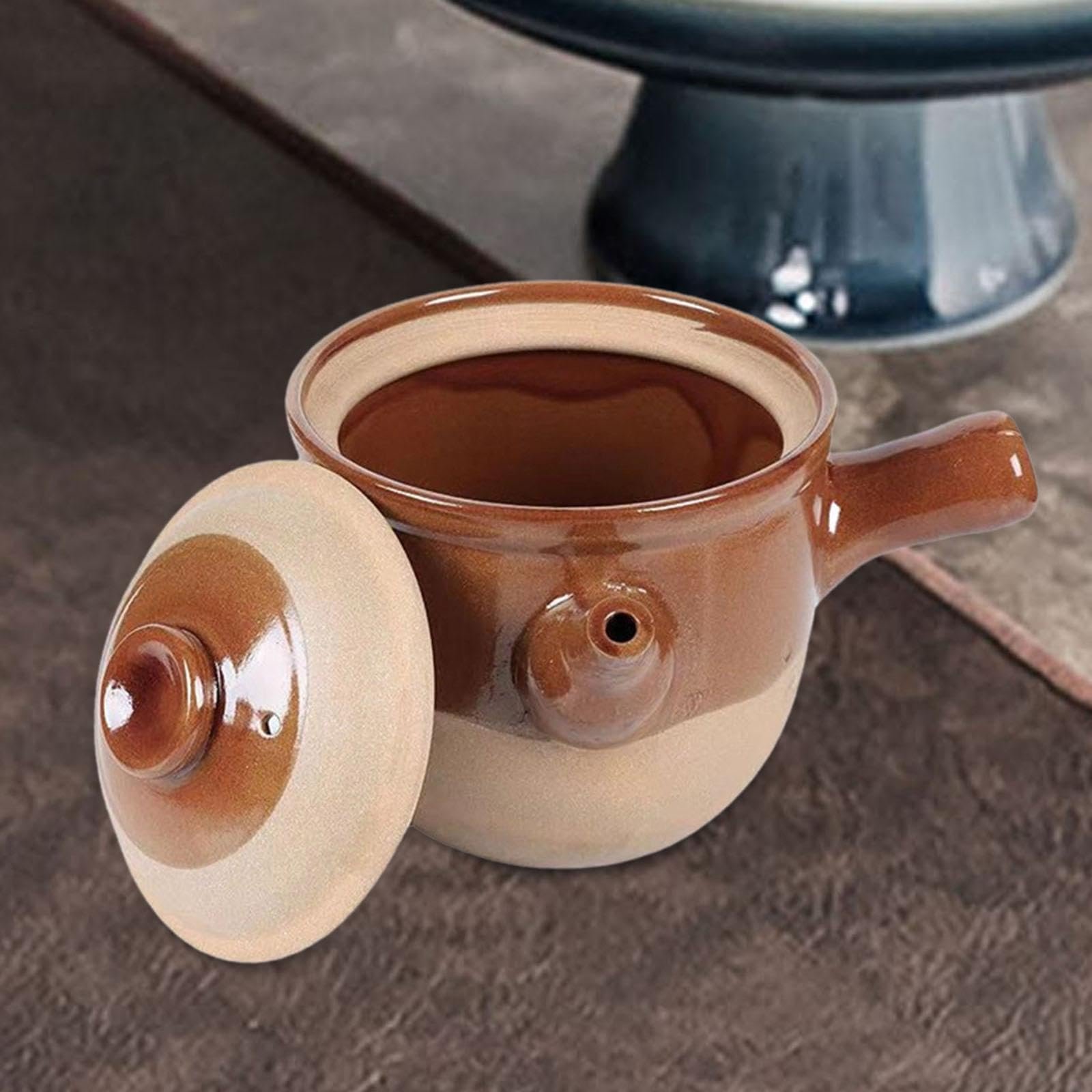 Каструля для китайської медицини глиняний 2 л з носиком ергономічна ручка, фото №3 Каструля для китайської медицини глиняний 2 л з носиком ергономічна ручка, фото №3