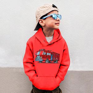 Худі з капюшоном для хлопчиків з принтом пожежної бригади synthetic.ua - Фото 1