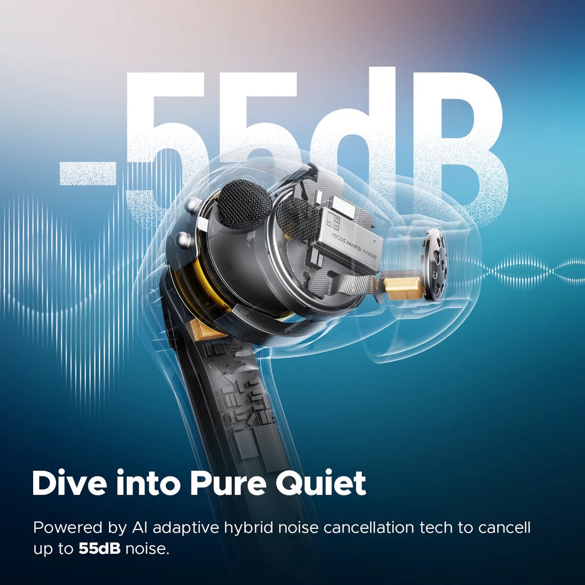 Наушники SoundPEATS Air5 Pro Qualcomm aptX Lossless LDAC Black, фото №6 Наушники SoundPEATS Air5 Pro Qualcomm aptX Lossless LDAC Black, фото №6