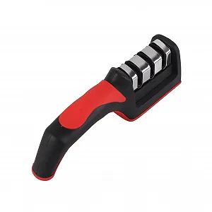 Точилка для ножів ручна 3 сегменти Червоно-чорна - Фото 1