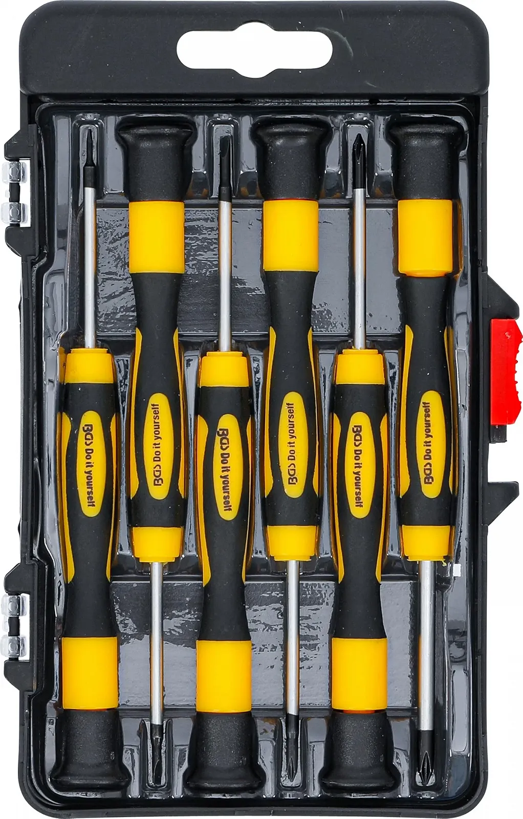 Набір прецизійних викруток Kraftmann 35807 Slotted/Phillips 6 шт Black/Yellow, фото №3