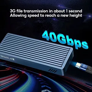 Зовнішня кишеня ShuoLe 40Gbps M.2 NVMe SSD to USB4, Thunderbolt 4 Grey synthetic.ua - Фото 1