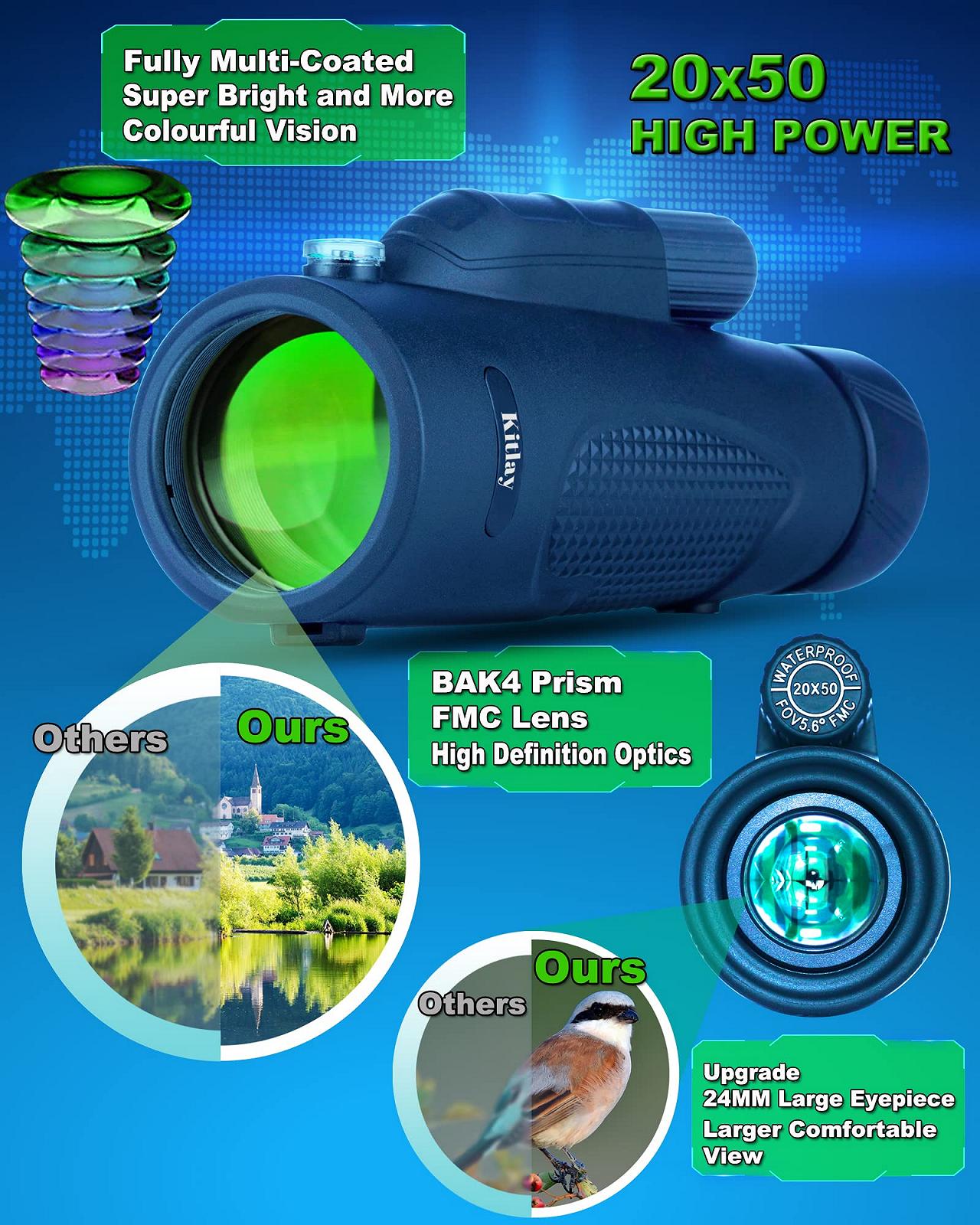 Монокуляр Binoculars HD 20 x 50, фото №3