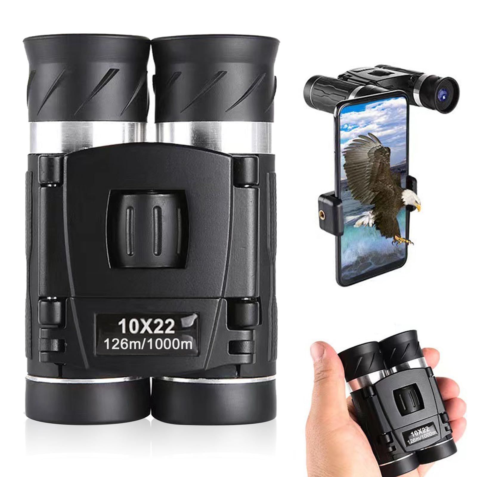 Бінокль 10x22 Compact Waterproof Foldable Carry Bag, фото №1