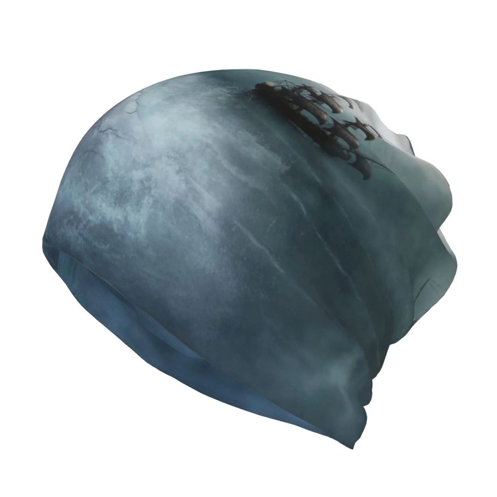 Шапка-біні ESASAM Дитяча з малюнком русалки та вітрильника в морі, з принтом піратського корабля, фото №1