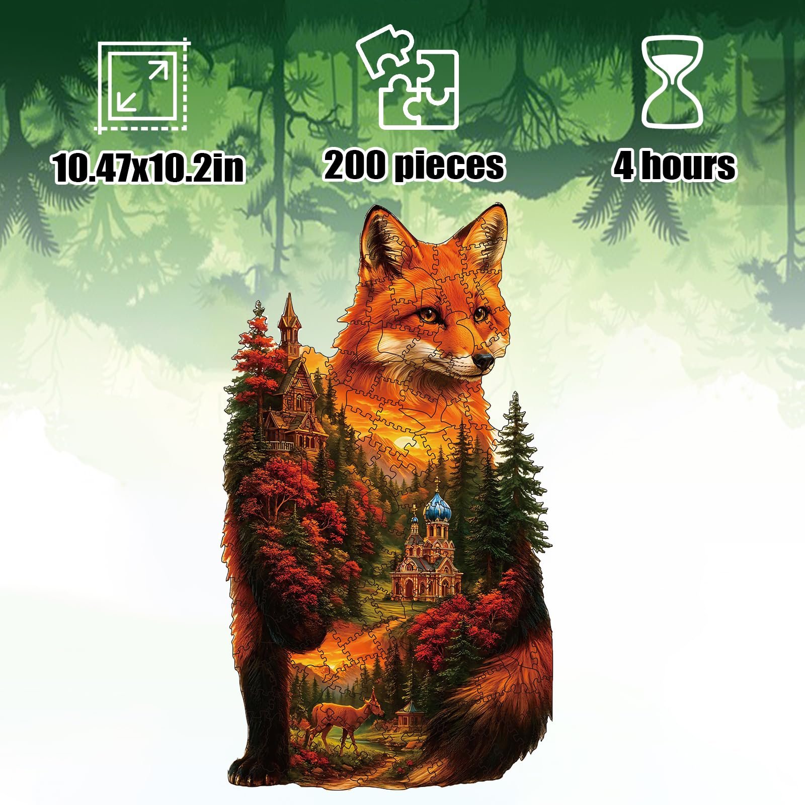 Пазл Деревянный Животные 200 элементов 5 мм, фото №2