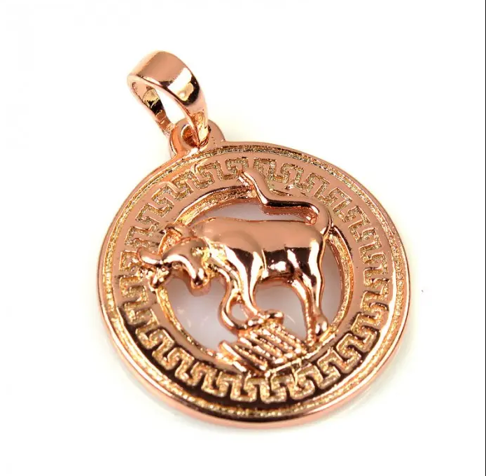 Кулон Телець-знак зодіаку, стильна підвіска, фото №3