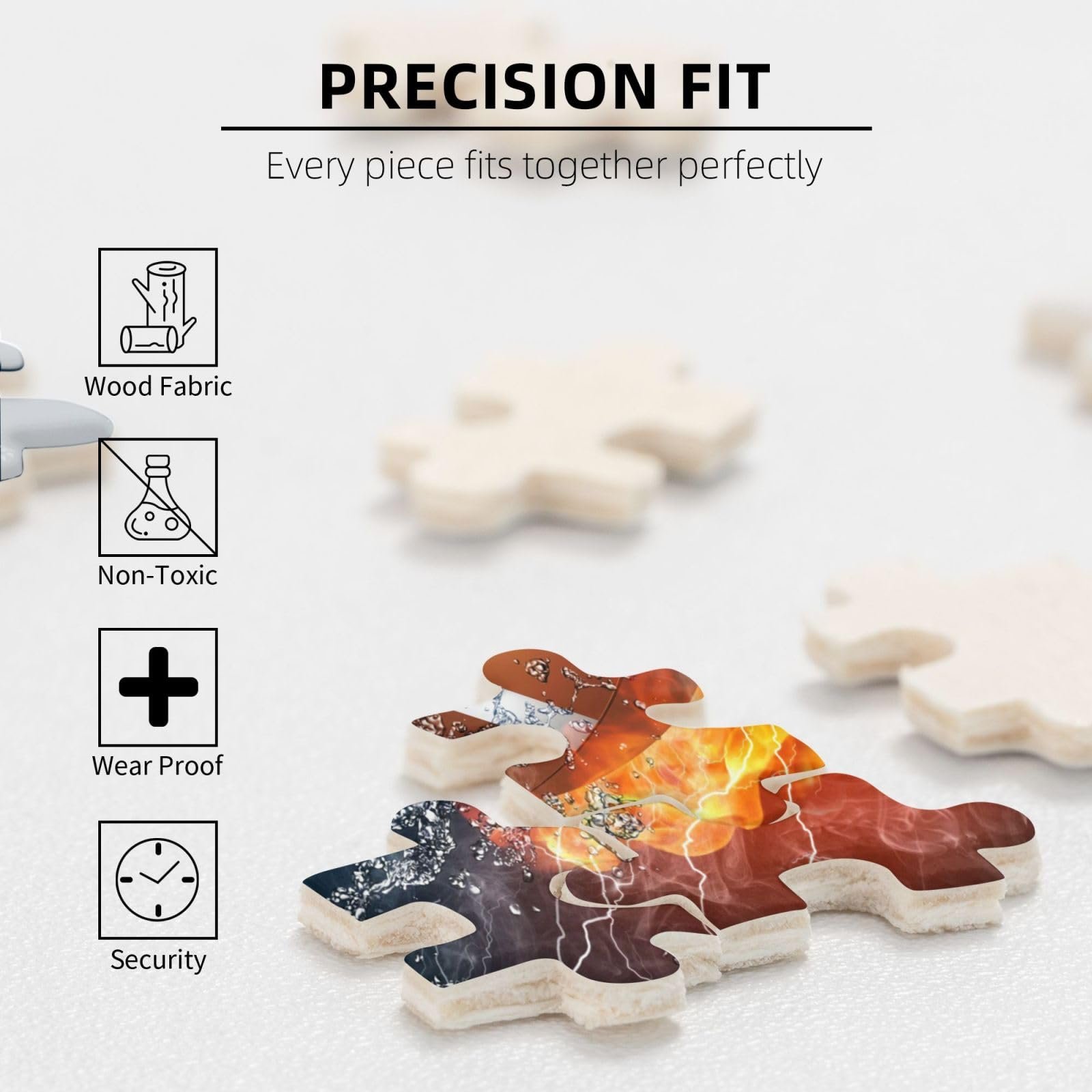 Пазл деревянный Burning American Football in Fire 500 элементов, фото №6