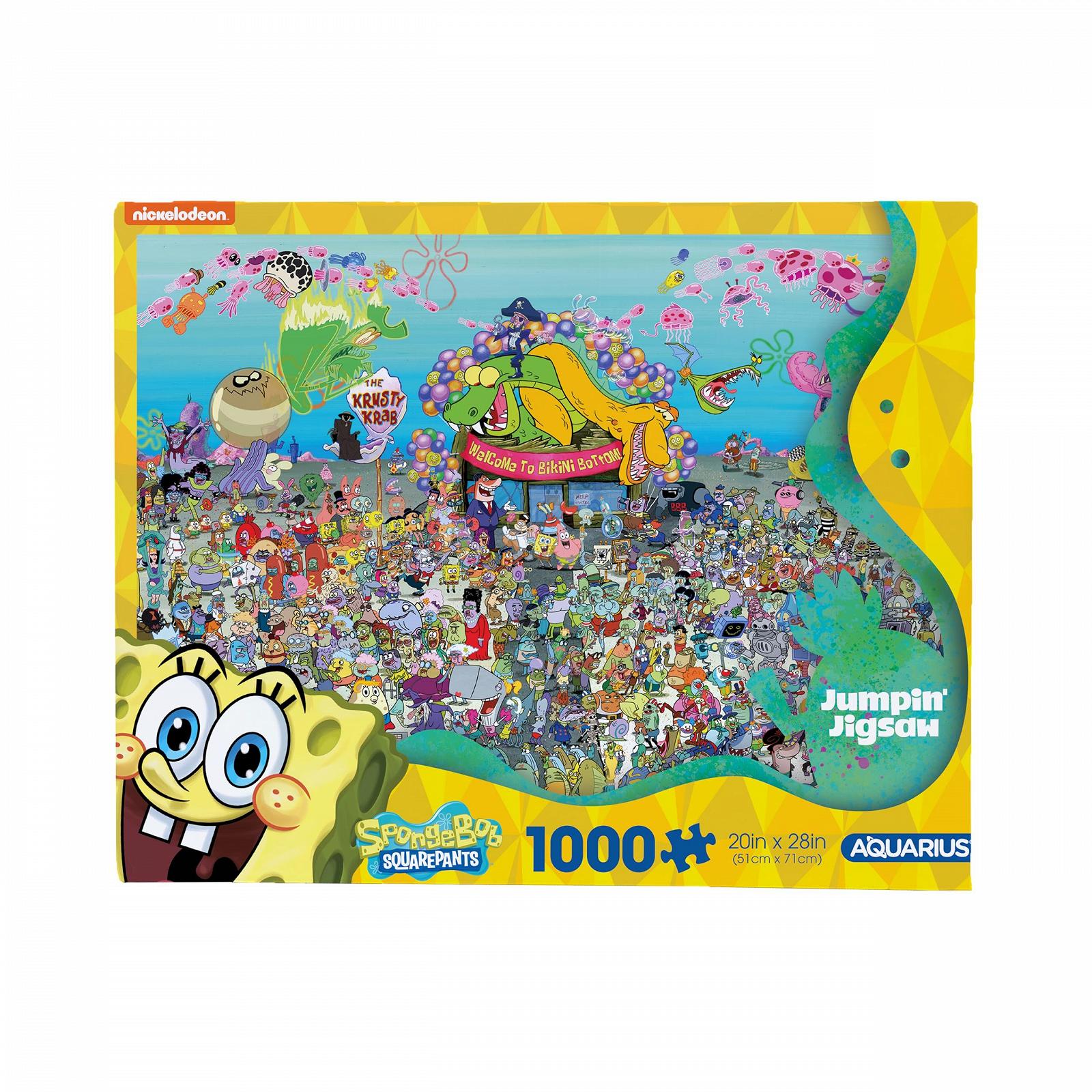 Пазл AQUARIUS Spongebob Squarepants 25th Anniversary 1000 деталей 22 x 28 дюймов разноцветный прямоугольный картонный, фото №1