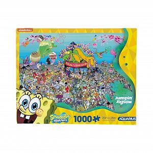 Пазл AQUARIUS Spongebob Squarepants 25th Anniversary 1000 деталей 22 x 28 дюймів різнокольоровий прямокутний картонний - Фото 1