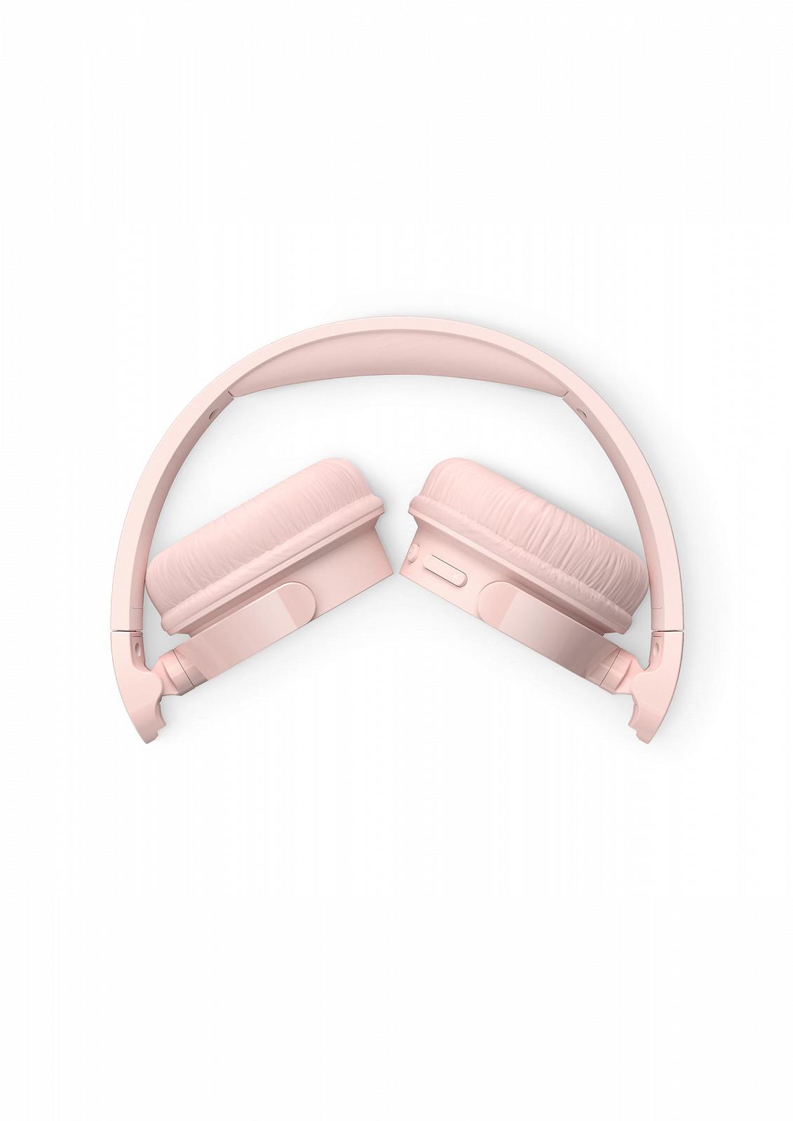 Bluetooth навушники Philips TAH4209PK легкі накладні бездротові з пасивним шумозаглушенням рожеві, фото №3