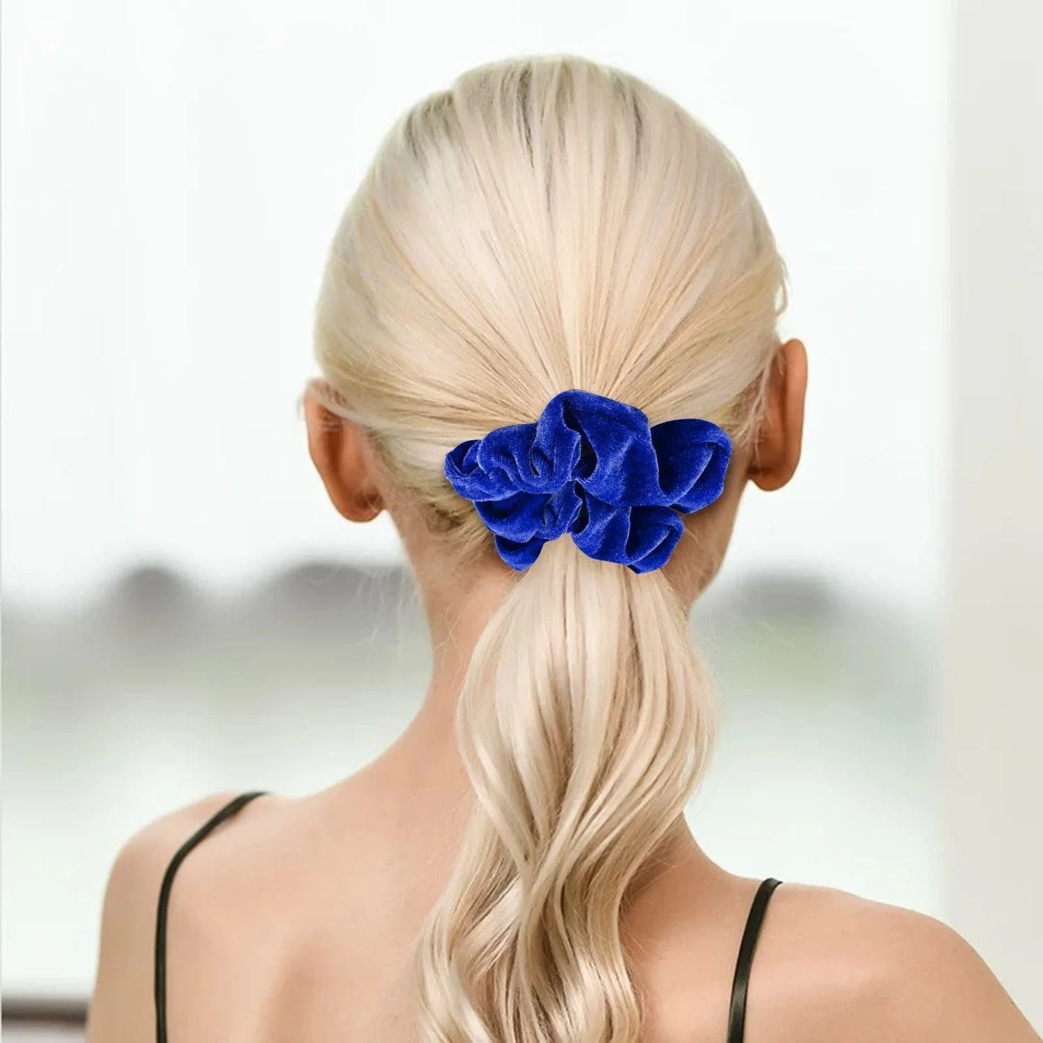 Обруч-бант Тканина Синій, Кільце для волосся, фото №5