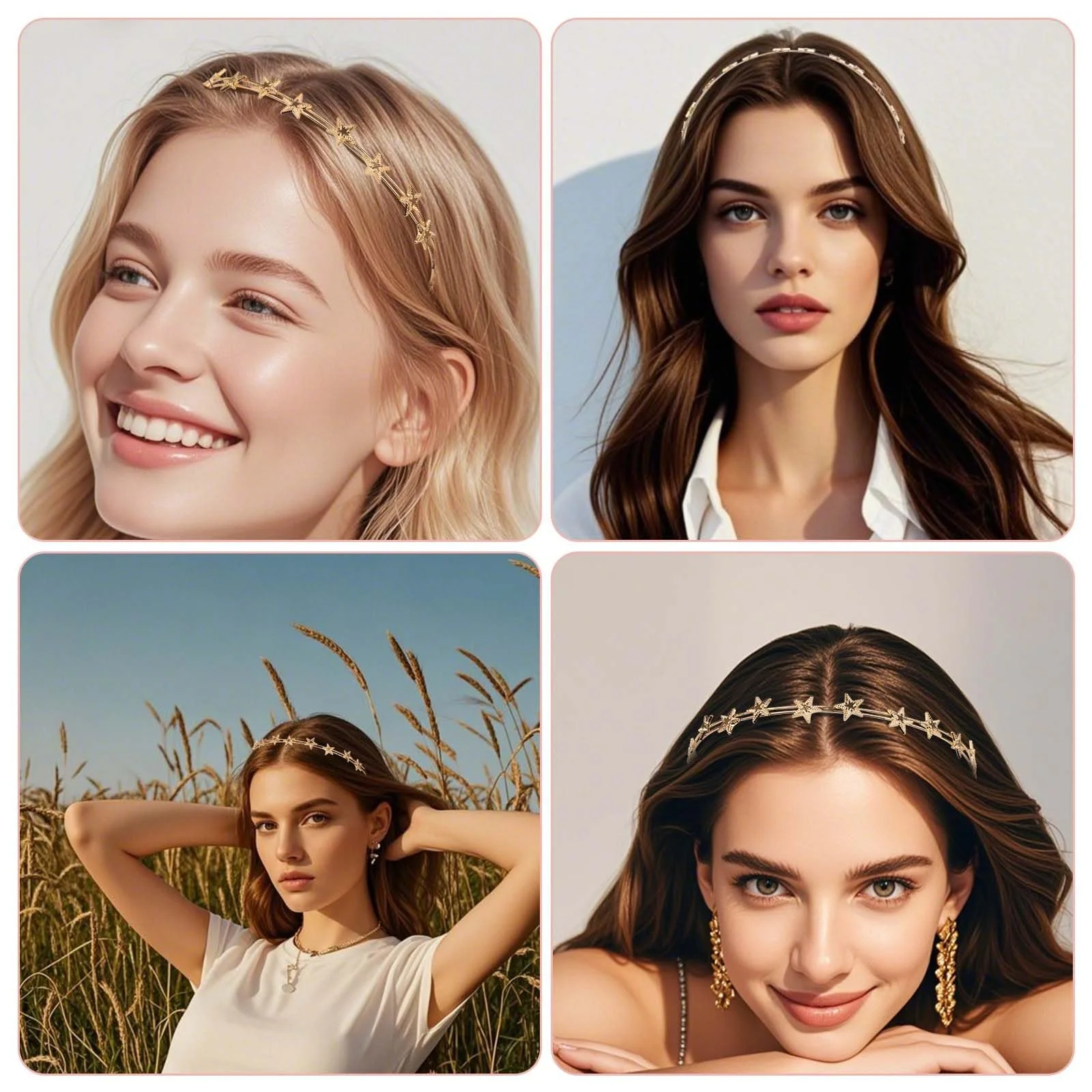 Набір з 2 жіночих обручів для волосся, фото №5