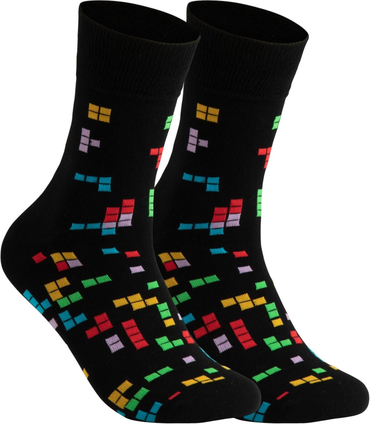 Бавовняні шкарпетки з дизайном будівельних блоків, фото №1