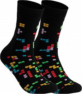 Бавовняні шкарпетки з дизайном будівельних блоків - Фото 1