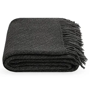 Плед Lanavitta Symfonia Полушерстяной Темно-серый 140 x 200 см - Фото 1