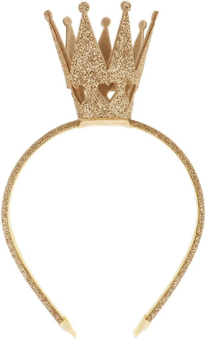 Обруч корона, Золотой блестящий, Красный блестящий, фото №1