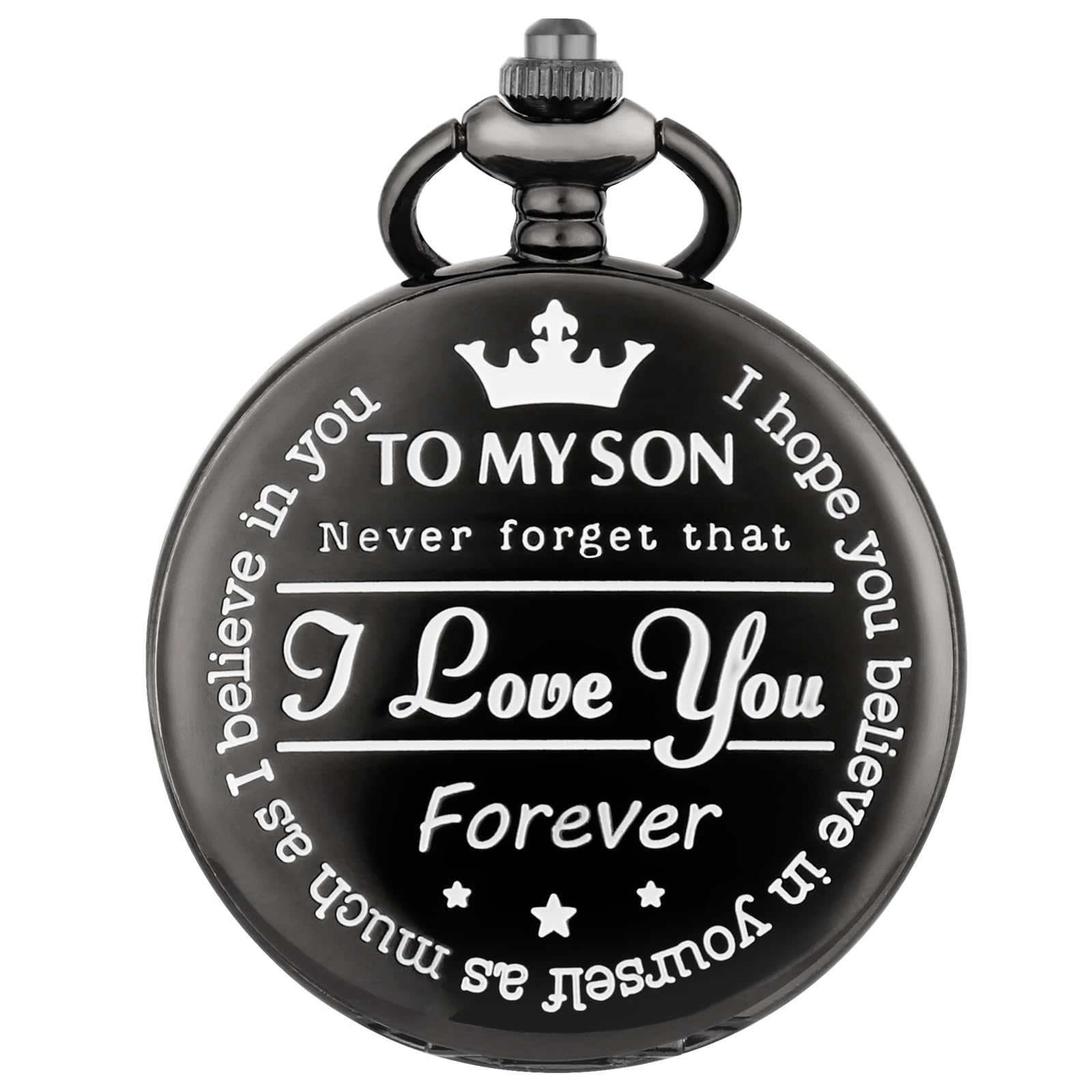 Гравированный карманные часы Keller & Weber Моему сыну Я тебя люблю с цепочкой, фото №1 Гравированный карманные часы Keller & Weber Моему сыну Я тебя люблю с цепочкой, фото №1