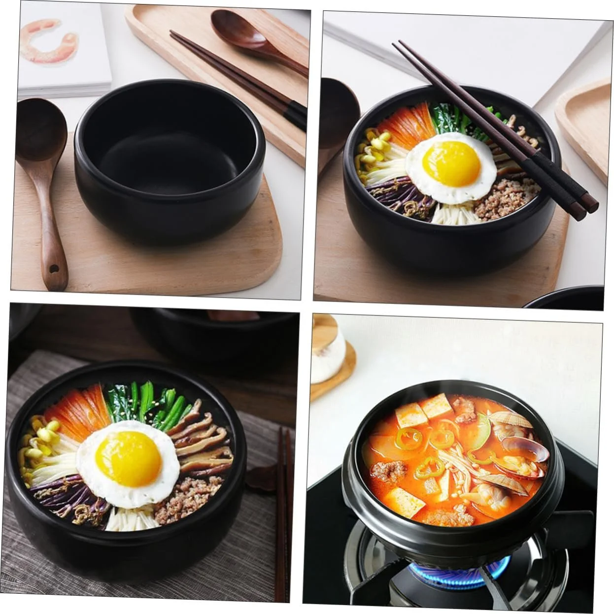 Горшок для бибимбапа BESTYASH Керамический термостойкий для риса запеканок и супов глянцевый энергосберегающий 1 шт., фото №8