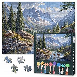 Пазл 1000 деталей Animal Series Ліс та олені 70 x 50 см - Фото 1