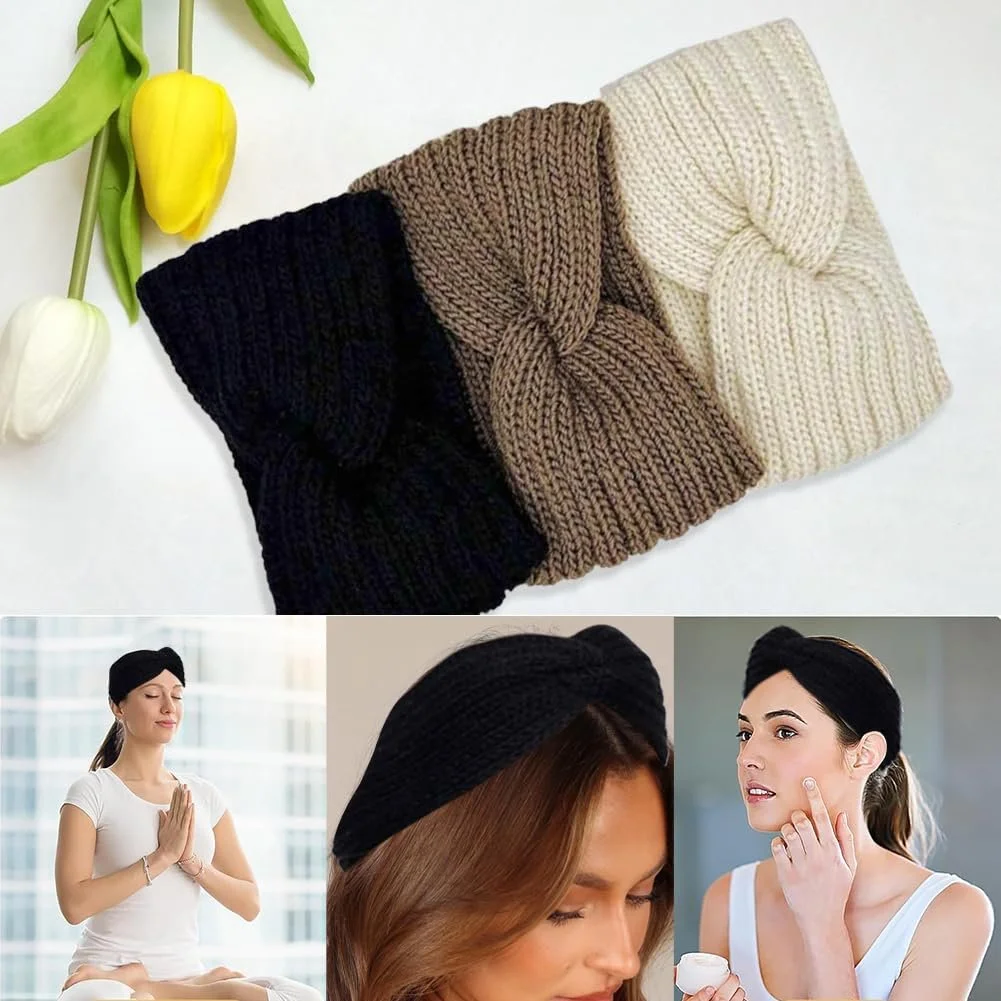 В'язана Пов'язка на Голову Зимова Широка Еластична, фото №3