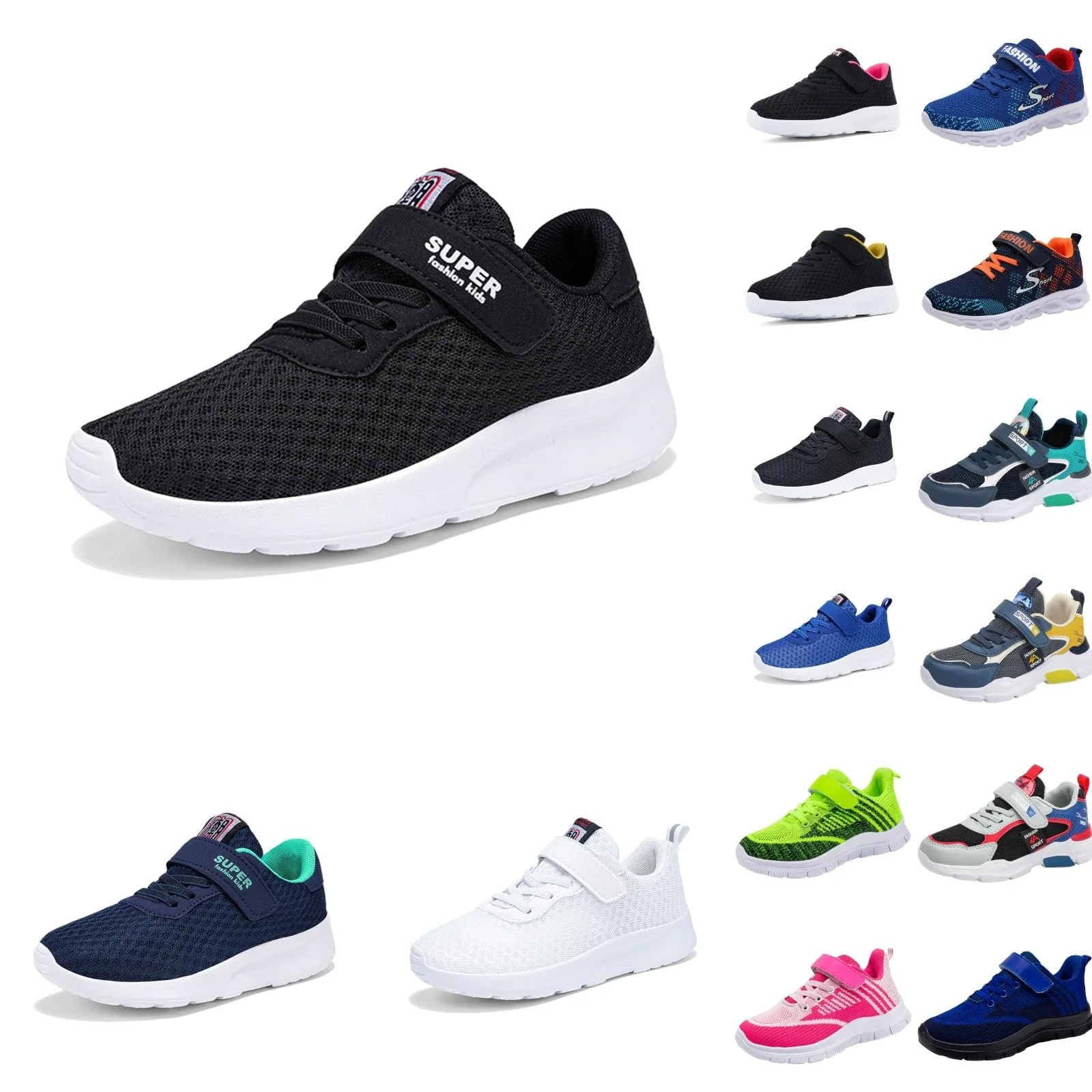 Спортивная Обувь Детская для Мальчиков и Девочек Модная Всесезонная Обувь для Помещений Кроссовки Легкие Сетчатые Дорожные Беговые Кроссовки Дышащие Беговые Кроссовки Плоская Толстая Подошва Нескользящие Кроссовки, фото №1 Спортивная Обувь Детская для Мальчиков и Девочек Модная Всесезонная Обувь для Помещений Кроссовки Легкие Сетчатые Дорожные Беговые Кроссовки Дышащие Беговые Кроссовки Плоская Толстая Подошва Нескользящие Кроссовки, фото №1