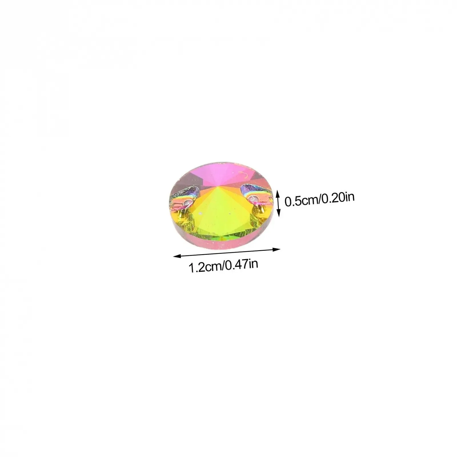 Стрази Пришивні Sewroro Круглі для творчих проєктів, кольорові, 48 шт., фото №2