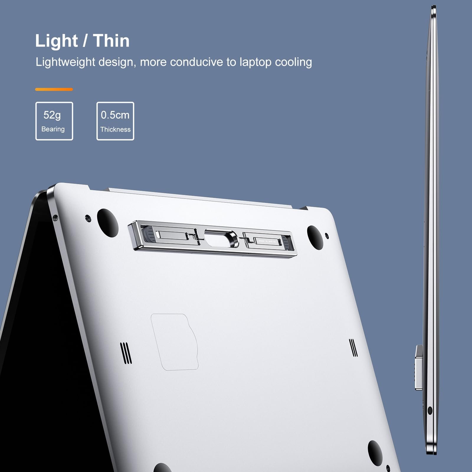 Підставка для ноутбука складана, регульована по висоті, портативна для столу, сумісна з MacBook Air Pro, Dell, HP, фото №5