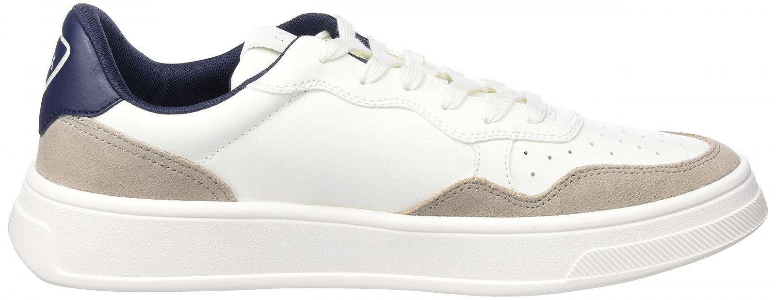 Кросівки Armani Exchange Suede Detail, Front Logo Patch Off White + Beige, фото №6
