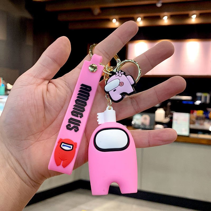 Брелок Амонг Ас Among Us на рюкзак, ключі рожевий дитячий 6 см, фото №2 Брелок Амонг Ас Among Us на рюкзак, ключі рожевий дитячий 6 см, фото №2