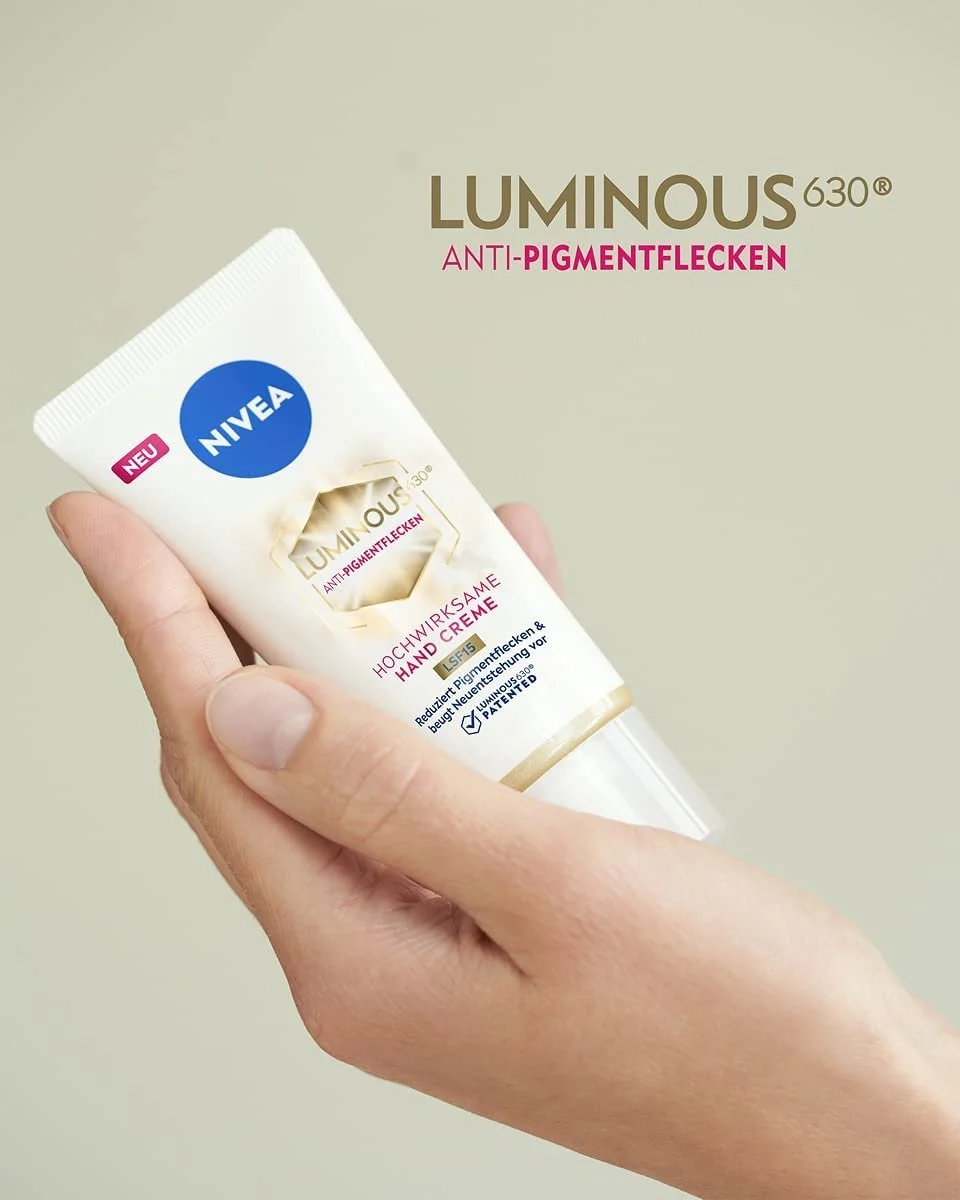Крем для рук NIVEA Luminous 630 SPF15, 50 мл, питательный крем уменьшает пигментные пятна и предотвращает их повторное образование, высокоэффективный крем против пигментных пятен для рук, фото №7