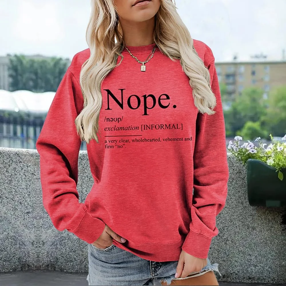 Женский Свитшот MLZHAN Nope Casual, фото №2