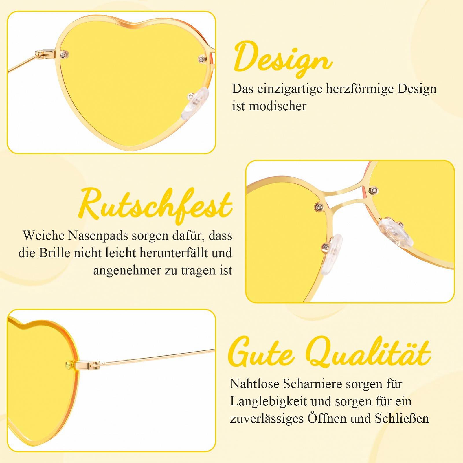 Сонцезахисні Окуляри Серце Kiiwah Жіночі Вінтажні Без оправи Рожеві, фото №5
