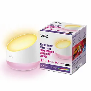 Настольная лампа WiZ Tunable White and Color Squire 620 лм WiFi RGB Диммируемая Белая - Фото 1