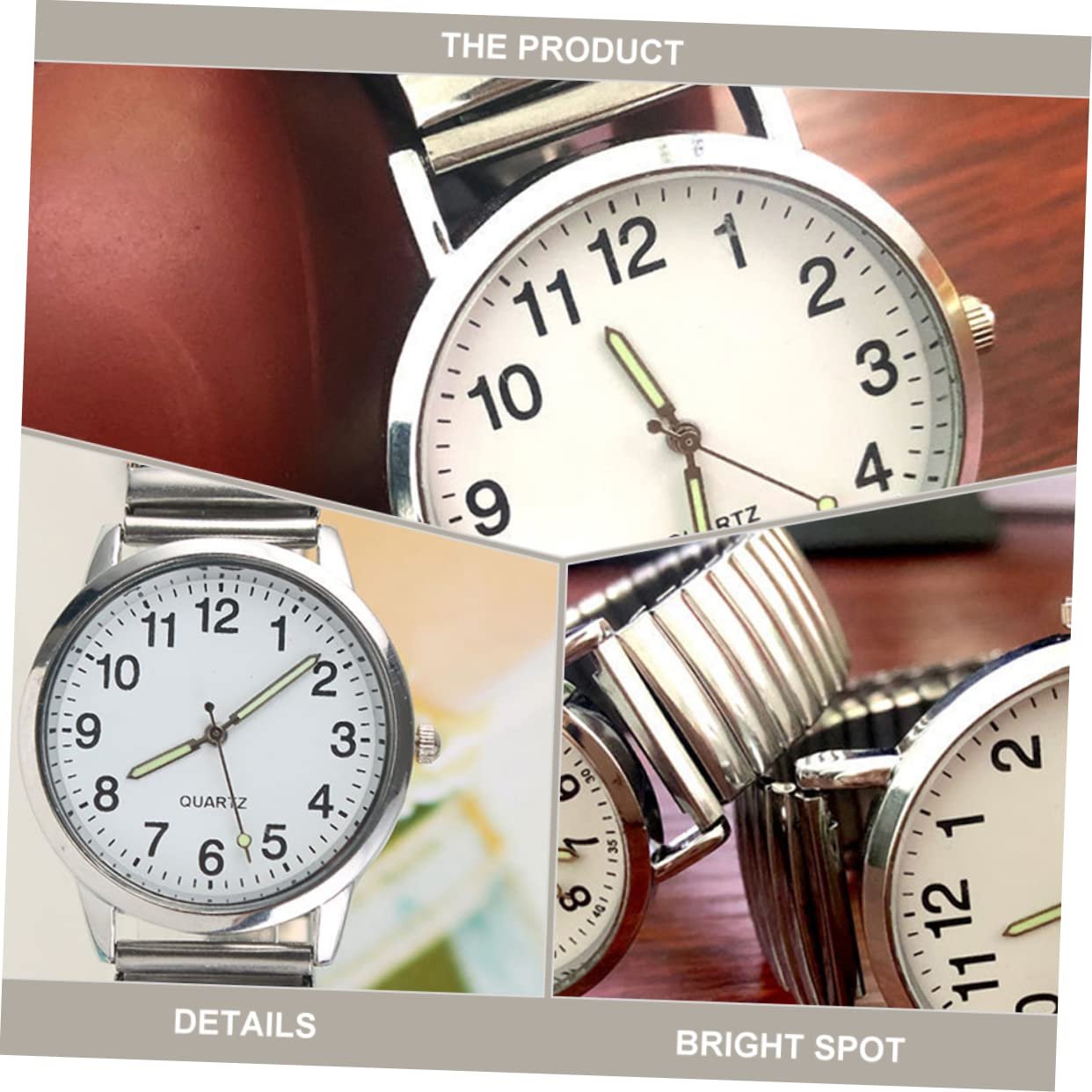 Годинник Кварцовий LIFKOME Жіночий Водонепроникний Великий Розмір Срібний (2 шт. в упаковці), фото №9