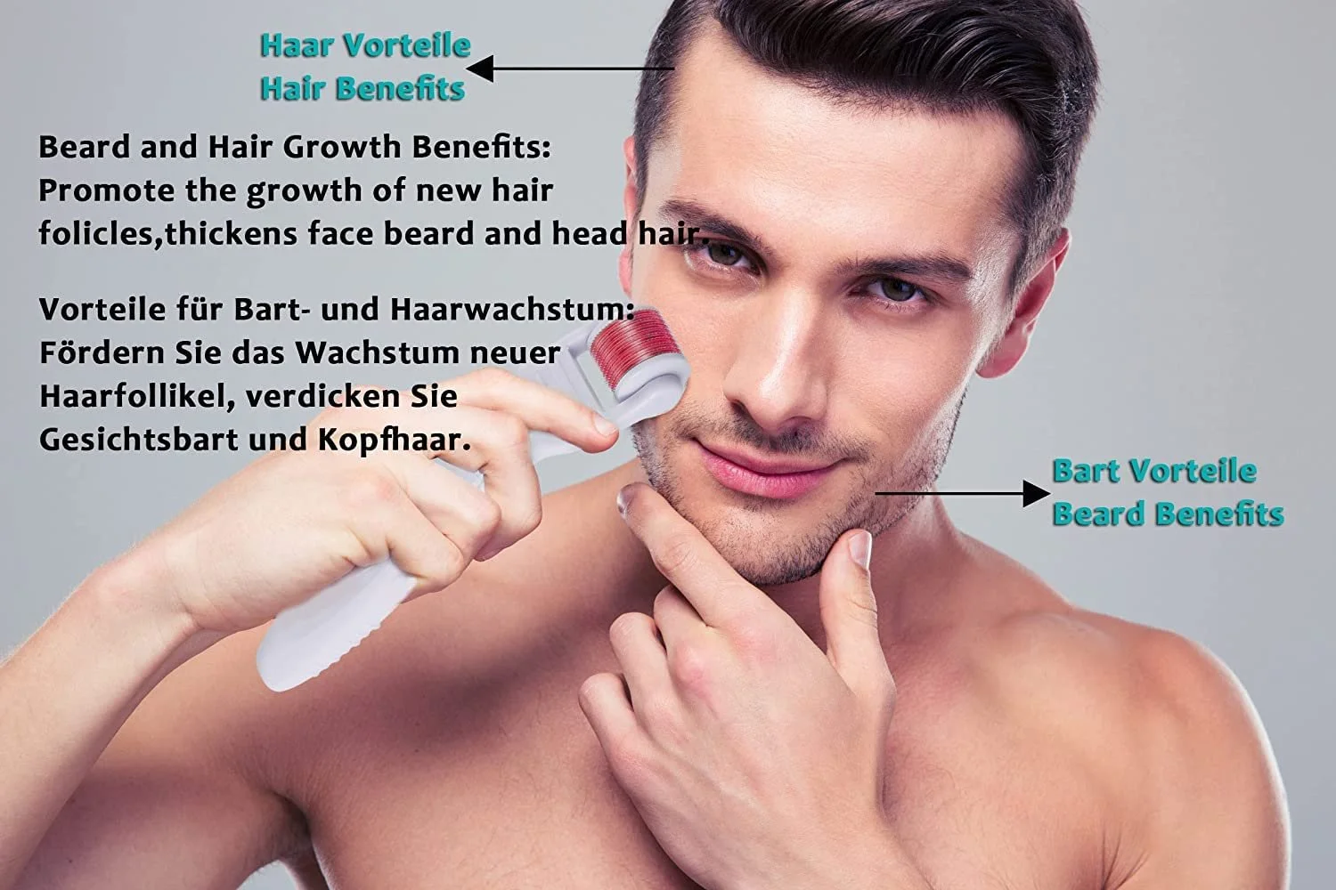 Набір 7-в-1 Derma Roller BOWKA, Нефритовий ролер, фото №3