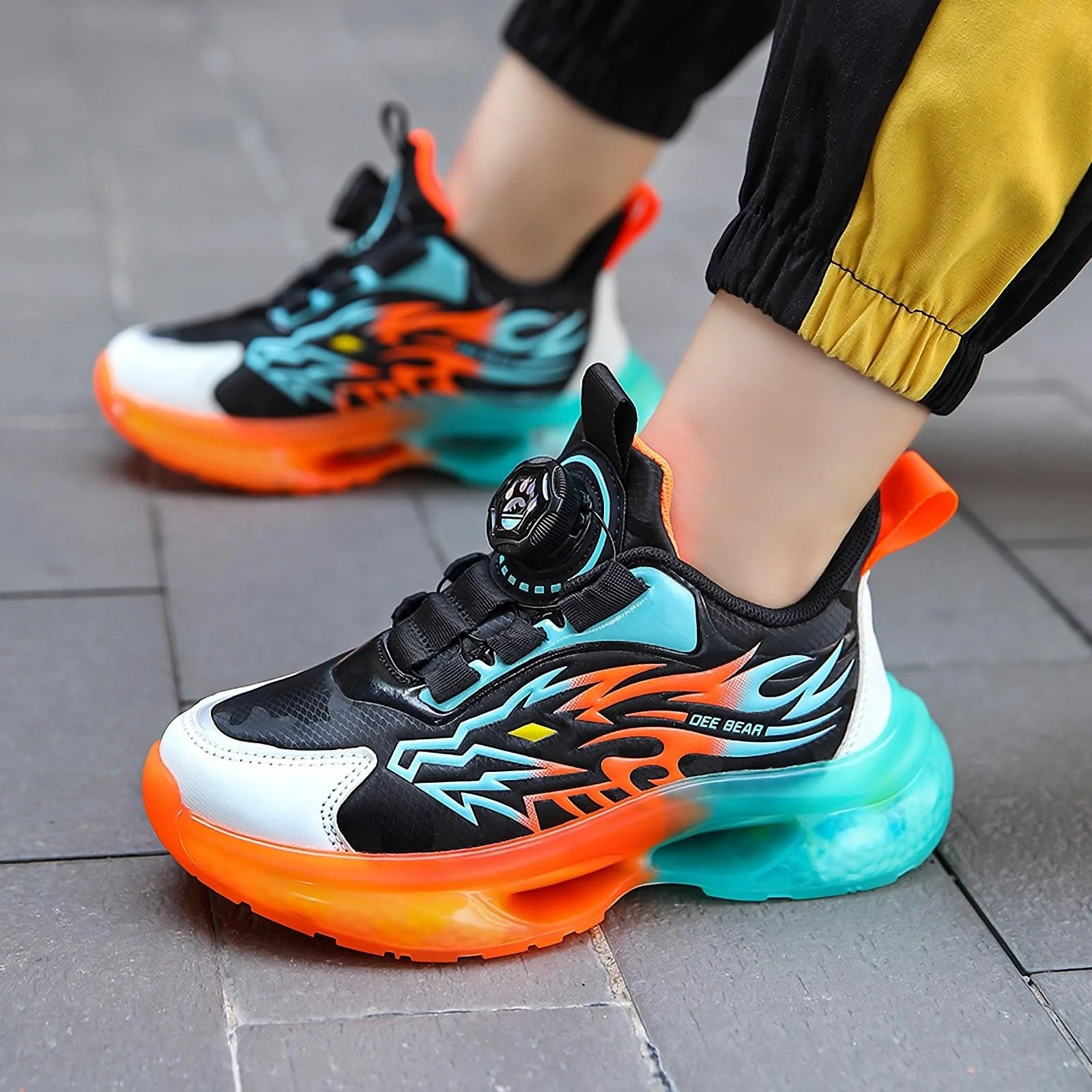 Детские Кроссовки для мальчиков и девочек Спортивная обувь Кроссовки для бега с поворотной ручкой и нескользящей подошвой с воздушной подушкой, фото №3 Детские Кроссовки для мальчиков и девочек Спортивная обувь Кроссовки для бега с поворотной ручкой и нескользящей подошвой с воздушной подушкой, фото №3