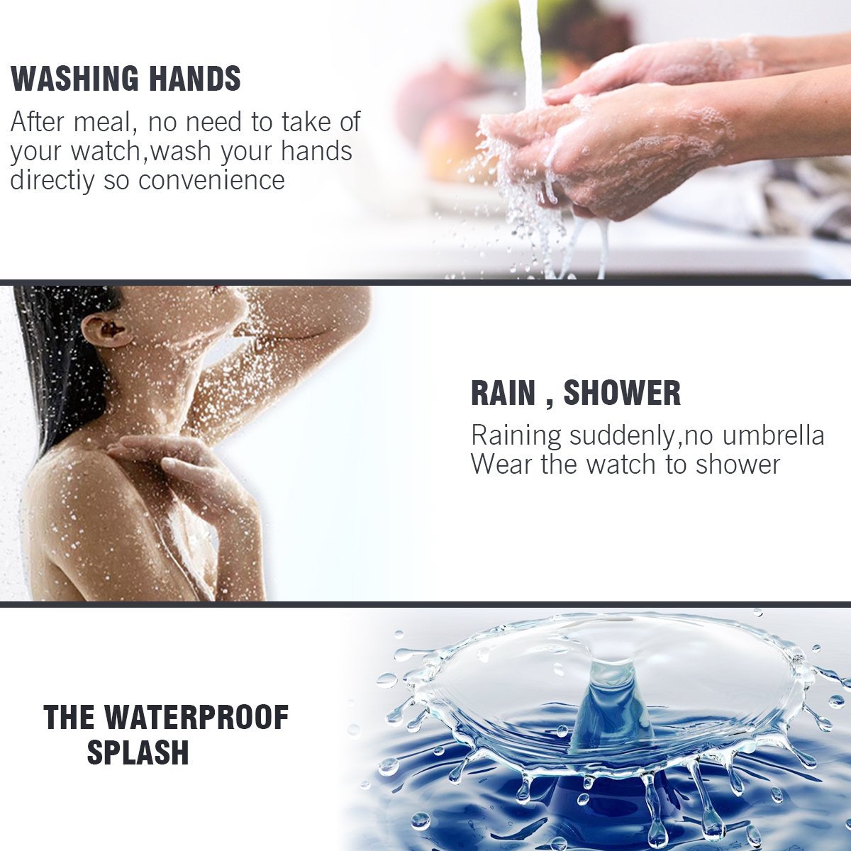 Женские Часы JewelryWe Кварцевые Аналоговые Черные, фото №8 Женские Часы JewelryWe Кварцевые Аналоговые Черные, фото №8