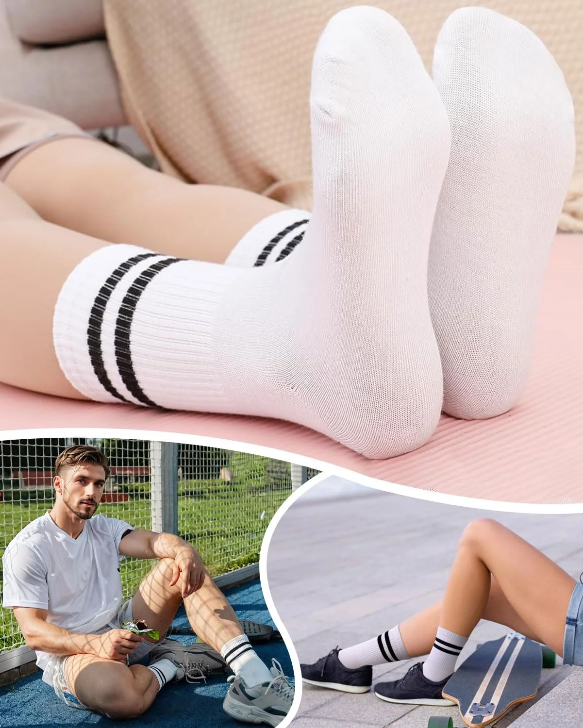 Спортивные носки Хлопковые в полоску 38-43 - 6 пар, фото №5