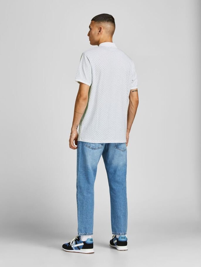 Поло JJEJACK DETAIL POLO SS NOOS 12201315--AOP:Full Body Jack&Jones Білий S, фото №2