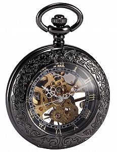 Кишенькові Годинники TREEWETO Steampunk Скелетон Механічні Мідні Ретро synthetic.ua - Фото 1